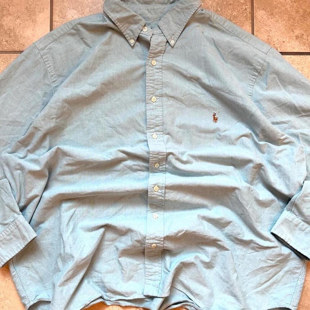 Ralph Lauren Classic Fit Mint Long Sleeve Dress Shirt - Size 2XB